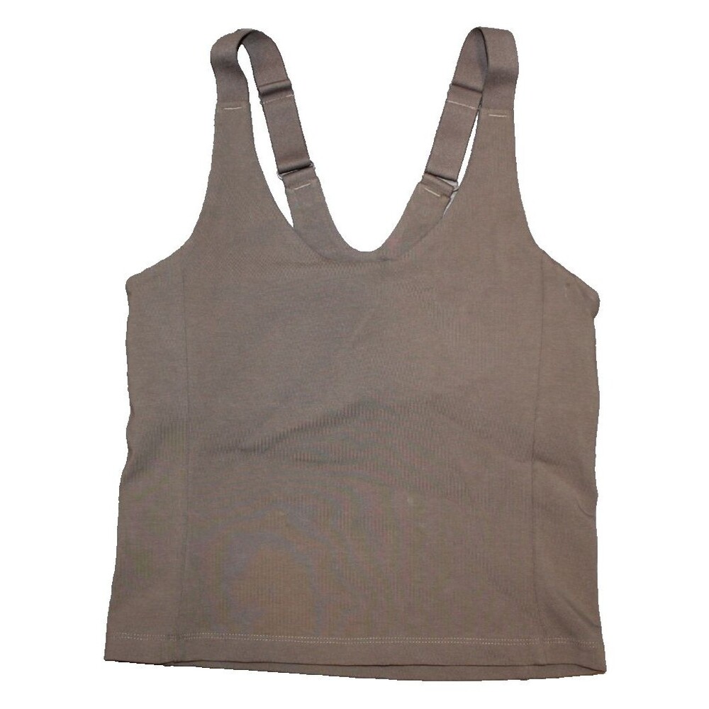 MATE THE LABEL ORGANIC STRETCH SCOOP NECK TANK PEBBLE SZ XS NWOT